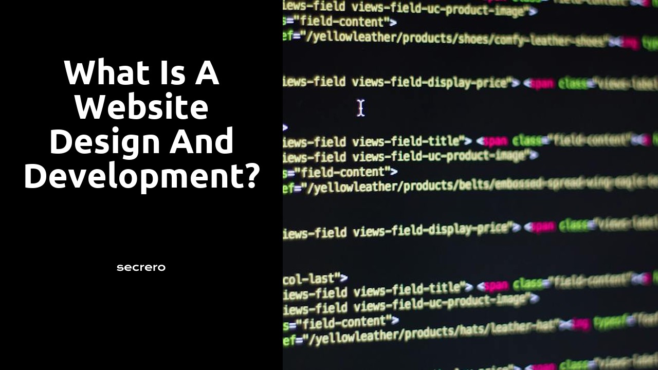 What is a website design and development?